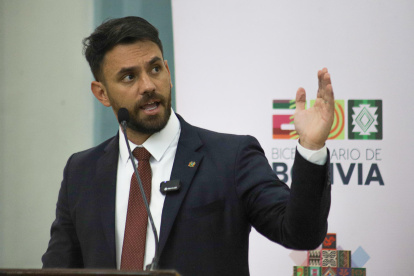 Eduardo Del Castillo, ministro de Gobierno de Bolivia.
