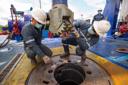 En marzo pasado, la producción promedio diaria de petróleo fue de 452.000 barriles.