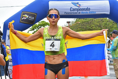 Johana Ordóñez se quedó con el vicecampeonato panamericano de los 35 km marcha femenino.