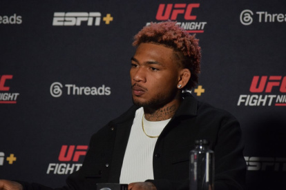 Michael Morales atendió a la prensa tras su victoria.