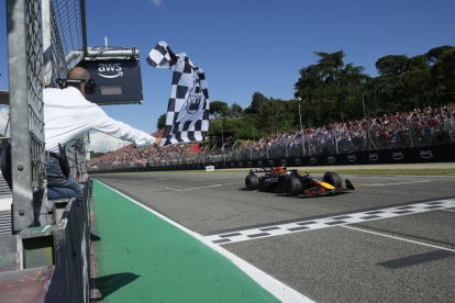 El cuatro veces campeón del mundo, Max Verstappen, en el circuito de Imola.