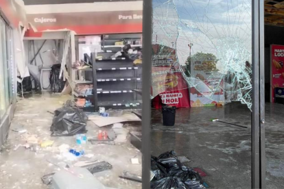 La explosión en el minimarket de la gasolinera dejó la estructura afectada