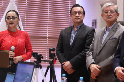 Óscar Ayerve (d) buscaba que se deje sin efecto la posesión de David Rosero (c), pues él fue destituido del CPCCS.