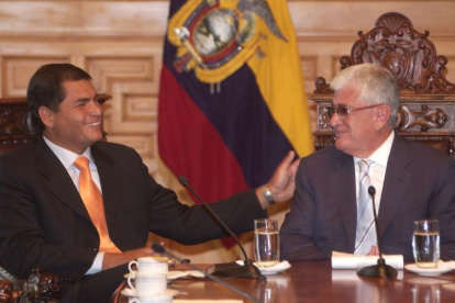 Rafael Correa fue el primer ministro de Economía del gobierno de Alfredo Palacio.