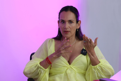 Manzano durante un reciente diálogo con EXPRESO