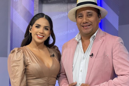 Joselyn Encalada con Willy Manuel.