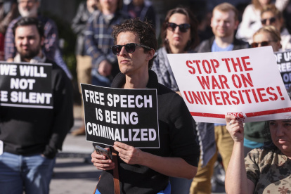 manifestación del Día Nacional de Acción por la Educación Superior en Foley Square en Nueva York, Nueva York, EE. UU.