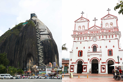 Guatapé se encuentra a dos horas de Medellín, Colombia