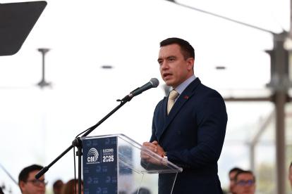 Daniel Noboa, de 37 años, empieza su segundo período presidencial, hasta el 2029.