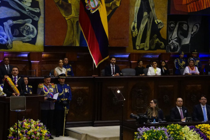 El discurso de Noboa tuvo mayor duración en esta ocasión.