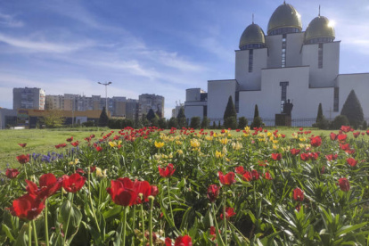 Ciudad. En Leópolis la presencia de la guerra sigue siendo palpable.