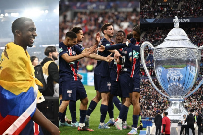 Willian Pacho figura del PSG ahora es campeón de la Copa de Francia.