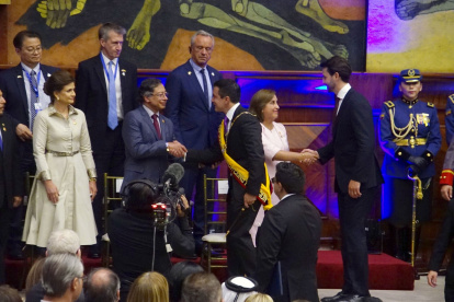 Daniel Noboa y su saludo a Gustavo Petro, presidente de Colombia este 24 de mayo de 2025.
