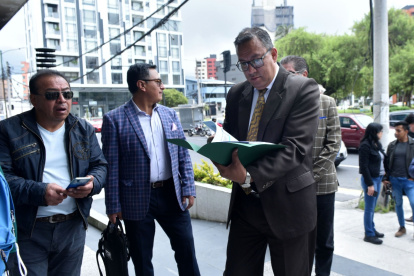 Néstor Marroquín llegó hasta la Corte Provincial de Justicia este 26 de mayo de 2025.