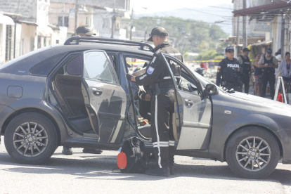 Joao Quishpi se movilizaba en este vehículo, cuando fue asesinado por sicarios. Él trabajaba en el Puerto Marítimo de Guayaquil.