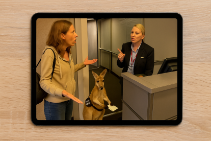El video del canguro viajero es adorable, viral y 100% generado por IA (como esta imagen).