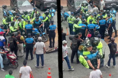 La gresca entre personal de la ATM y agentes de control municipal se registró este jueves 29 de mayo.