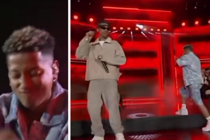 Jombriel durante los Premios Heat 2025.