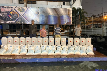 El pasado 17 de mayo la Policía incautó casi tres toneladas de droga en un centro de abastos en Guayaquil.