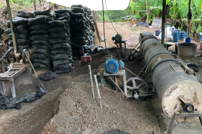 Los militares destruyeron 22 procesadoras artesanales de oro hallados en los campamentes clandestinos