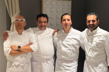 Vincenzo y Salvatore Butticè junto a los ecuatorianos Carlos y Juan Sebastián Gallardo