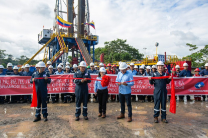 La empresa china Sinopec está ejecutando las actividades de perforación.