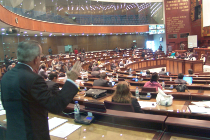 En el 2010, durante un debate, en la Asamblea Nacional.