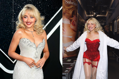 La cantante Sabrina Carpenter utiliza el escote de corazón en sus conciertos y eventos de alfombra roja.