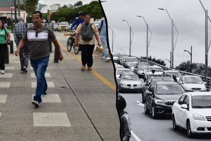 En la avenida del Bombero se movilizan cientos de peatones en medio de la congestión vehicular. El Municipio ofrece "borrar todo eso con una sola obra".