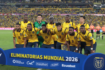 El equipo de Ecuador que le empató a Brasil 0-0 en Guayaquil, por la fecha 15 de las eliminatorias sudamericanas 2026.