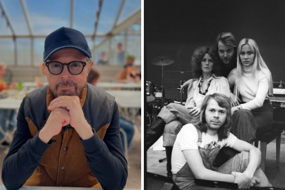 Björn Ulvaeus y la agrupación de ABBA en 1974