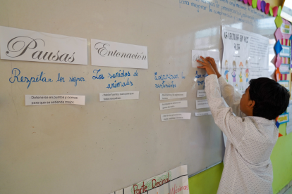 En la Escuela Inés Almeida, en Quito, niños y adolescentes, en una de las últimas actividades del ciclo lectivo 2025-2026.