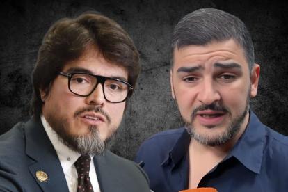 El ministro de Gobierno, José De La Gasca, y el alcalde de Guayaquil, Aquiles Álvarez.