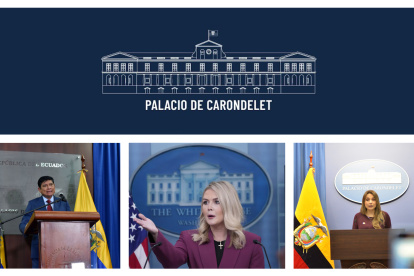 El salón de la vocería presidencial representa simbólicamente el poder, explica uno de los académicos consultados por EXPRESO. El régimen buscarían reforzar la idea de un Estado de orden, control y serio.