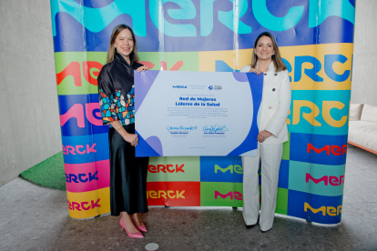 Catalina Ricaurte, Gerente General de Merck para Colombia y Ecuador; y Ana María Pesantes, Secretaria Técnica de la Iniciativa de Paridad de Género Ecuador