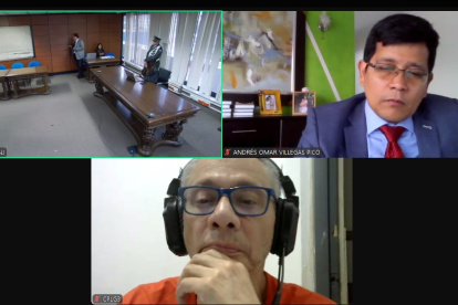 Este 10 de junio de 2025, Jorge Glas se conectó desde la cárcel de La Roca para sus audiencia de habeas corpus y recusación.