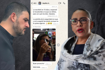 Rovira publica presunto chat con Aquiles Álvarez en redes.