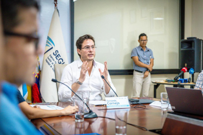 Fernando Cornejo, presidente de Segura EP, cuestionó la decisión del SERCOP sobre seguridad.