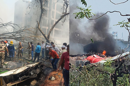 Varios videos sobre el accidente aéreo en India circulan en redes sociales.