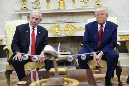 El presidente estadounidense, Donald Trump, y el primer ministro israelí, Benjamín Netanyahu.