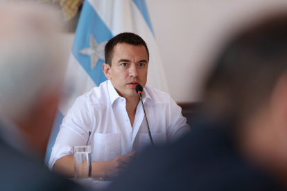 El presidente ecuatoriano Daniel Noboa Azín.
