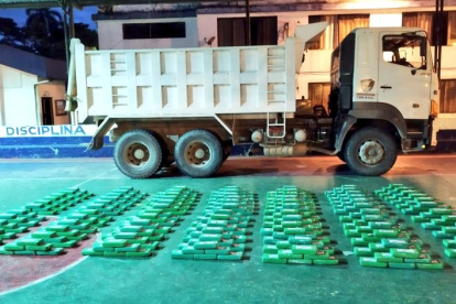 Volquetas son usadas para mover droga hacia otros puntos del país.