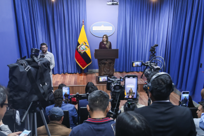 La vocera oficial del Gobierno, Carolina Jaramillo, durante el anuncio de las nuevas medidas.