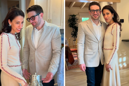 Alex Soros y su ahora esposa, Huma Abedin, en una foto de Instagram del año pasado.
