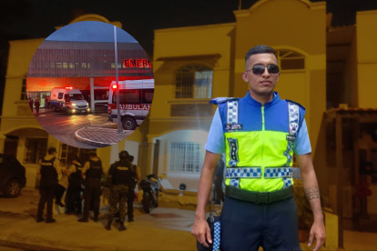 Compañeros del agente Wilmer León exigen justicia tras su asesinato durante un operativo de tránsito en Machala. Tenía apenas 25 años.