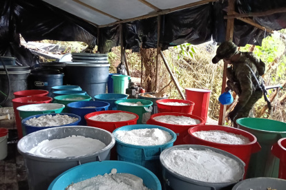 El laboratorio fue localizado frente al sector El Calvario, en la parroquia Santa Bárbara.