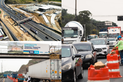 Obras en la terminal Costa generan desvíos en la vía Perimetral de Guayaquil