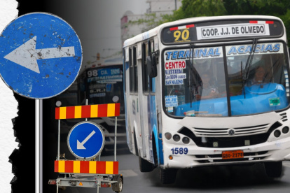 Varias líneas de buses cambiarán su ruta en Guayaquil.