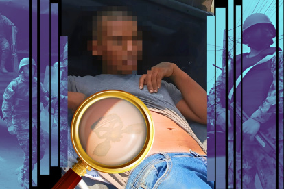 El presunto miembro del Tren de Aragua fue identificado por un tatuaje en su abdomen.