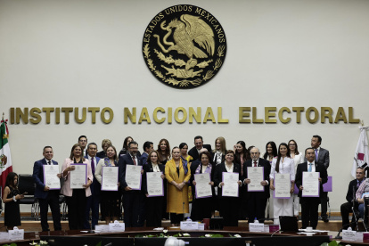 Magistrados electos del Tribunal de Disciplina Judicial, del Poder Judicial de la Federación y del Poder Judicial de la Federación, en Ciudad de México (México).